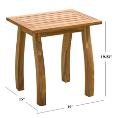 Outdoor Acacia Wood Side Table Add the Perfect Finishing Touch to your Current Backyard