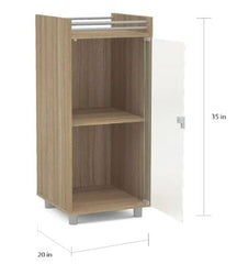 Coventry Classic Mini Bar, One Glass Door, 2 Shelves, Brown