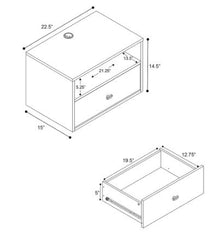 Floating Nightstand Ideal Companion for your Modern Bedroom. With Both A Drawer and An Open Compartment