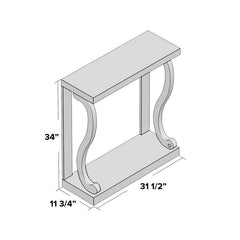 Espresso 31.5'' Console Table Flaunting An Open, Airy Frame and a Pair of Cabriole-Inspired Legs