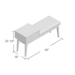 Drawer Storage Bench Provide Storage for Scarves, Mittens, and Extra Keys Perfect for Organize