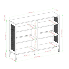 Gray Wash Nazarene 40'' H x 52'' W Standard Bookcase