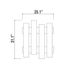 Oak 25.2'' Wide 8 - Hook Wall Mounted Coat Rack