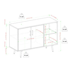 Dark Walnut Mahnoor TV Stand for TVs up to 50" Perfect for your Modern Space