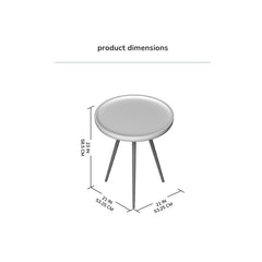 Natural 23'' Tall Solid Wood 3 Legs End Table Reliable for your Favourite Potted Plant, Lamp