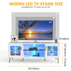 Masum TV Stand for TVs up to 65" Providing Plenty of Storage Space for Electronics and Decor