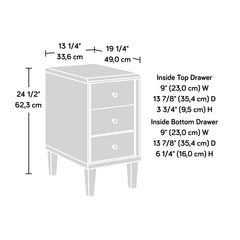 Evan 24.53'' Tall 2 - Drawer Nightstand in Tan Functional Design Perfect Organize