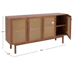 Walnut Keegan TV Stand for TVs up to 70" Brings A Vintage-Inspired Bohemian Vibe to your Living Room