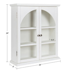 28'' Tall Solid Wood Accent Cabinet Storage and Display Feature for your Favorite Decorative Accents