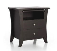 Espresso 2-drawer Nightstand with Shelf Organize your Bedside with the Modern Mendolla Nightstand