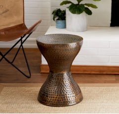 Metal Industrial Accent Table 19 x 14 x 14 - 14 x 14 x 19 - Bronze Add this Tall Accent Table to the Side of your Sofa