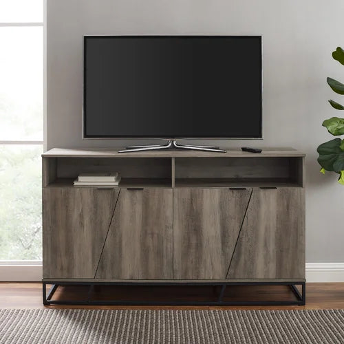 Gray Wash Melita 58'' Wide Sideboard Perfect for Living Room Durable Laminate