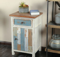 Rustic Multi-Color Accent End Table and Nightstand Elevate the Art of Rustic Farmhouse