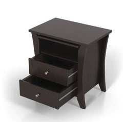 Espresso 2-drawer Nightstand with Shelf Organize your Bedside with the Modern Mendolla Nightstand