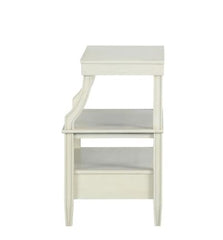 Storage Nightstand Antique White Organize your Nighttime Necessities and More with this Striking Nightstand Two Open Shelves