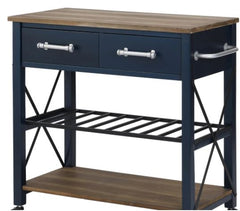 Wood Farmhouse Kitchen Cart Perfect For Space Saving Solid Wood