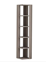 Modern Bookcase - 13.39'' H x 63.39'' W x 13.39'' D - Light Mocha Perfectly Crafted Corner Bookcase