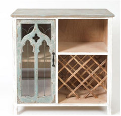 Distressed Storage and Wine Cabinet Storage for up to 13 Wine Bottles