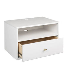 Floating Nightstand Ideal Companion for your Modern Bedroom. With Both A Drawer and An Open Compartment