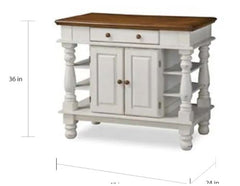 Antiqued White Kitchen Island Enhances any Kitchen Decor with Picturesque Elegance and omey Charm The Central Storage Cabinet, Drawer