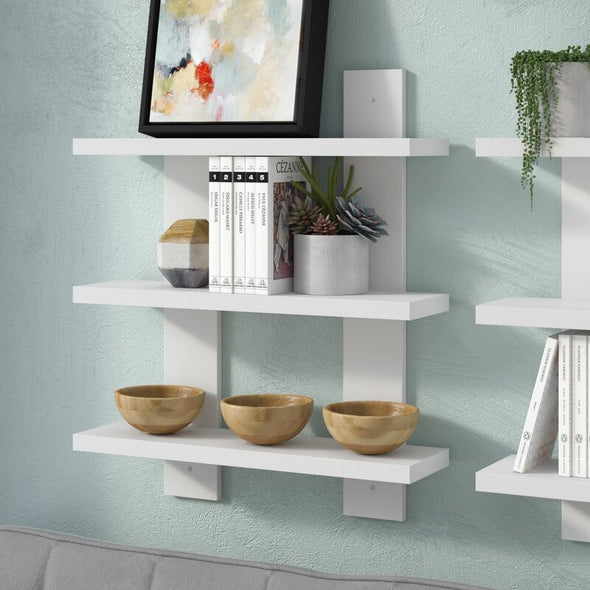 White 3 Piece Tiered Shelf Great for Bedroom, Bathroom, Entryway Perfect for Organize