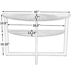 45.28'' Console Table Multipurpose Demilune Mini-Console Table Scratch Resistant