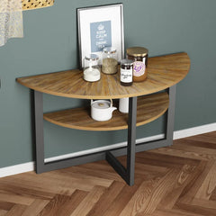 Solid Wood 45.28'' Console Table Semi-Circle Design Perfect for any Room