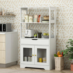 55" Kitchen Pantry Storage Cabinet Provides Plenty of Storage Space