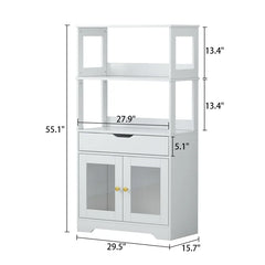 55" Kitchen Pantry Storage Cabinet Provides Plenty of Storage Space