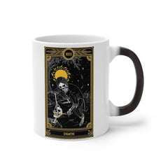 Death Tarot Card Mug, Occult skeleton tarot card Coffee mug, The Death Tarot mug, witchy mug, witchy tarot card mug, the death mug