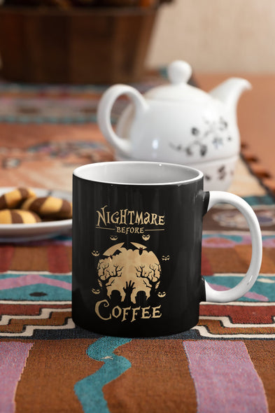 Nightmare Before Coffee Mug, Halloween Coffee Mug, Halloween Mug, Scary Coffee Mug, Scary Gift, Spooky Mug, Spooky Gift Mug