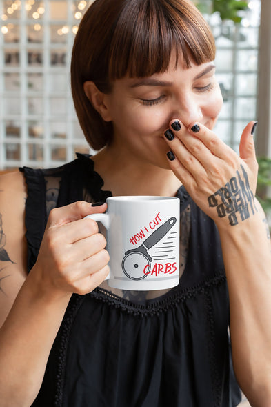 Funny Coffee Mug, Mugs for Women, How I Cut Carbs