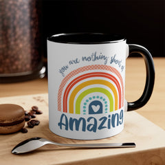 Personalised You are nothing short of amazing... pastel rainbow Quote Mug - Accent Coffee Mug - Gift Mug - Cup Mug 11oz