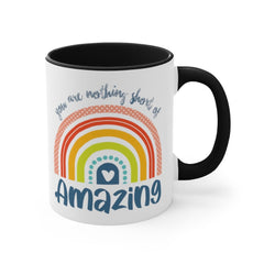 Personalised You are nothing short of amazing... pastel rainbow Quote Mug - Accent Coffee Mug - Gift Mug - Cup Mug 11oz