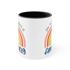 Personalised You are nothing short of amazing... pastel rainbow Quote Mug - Accent Coffee Mug - Gift Mug - Cup Mug 11oz