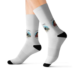 You're the Abbi to my Ilana - You're the Ilana to my Abbi - Broad City TV Show - Best Friends - Color Accent Socks - Sublimation Socks