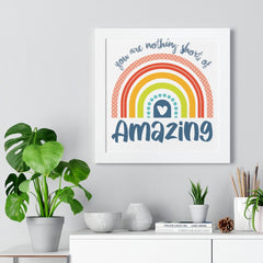 Personalised You are nothing short of amazing... pastel rainbow Quote Picture Frame - Picture Frame - Gift Frame - Frame