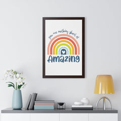 Personalised You are nothing short of amazing... pastel rainbow Quote Picture Frame - Picture Frame - Gift Frame - Frame