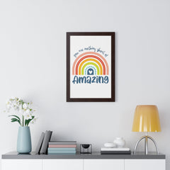 Personalised You are nothing short of amazing... pastel rainbow Quote Picture Frame - Picture Frame - Gift Frame - Frame