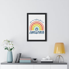 Personalised You are nothing short of amazing... pastel rainbow Quote Picture Frame - Picture Frame - Gift Frame - Frame