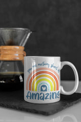 Personalised You are nothing short of amazing... pastel rainbow Quote Mug - Coffee Mug - Gift Mug - Cup Mug 11oz