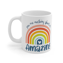 Personalised You are nothing short of amazing... pastel rainbow Quote Mug - Coffee Mug - Gift Mug - Cup Mug 11oz