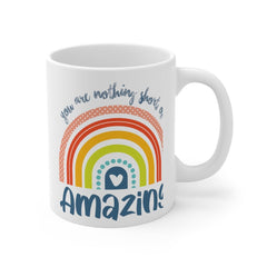 Personalised You are nothing short of amazing... pastel rainbow Quote Mug - Coffee Mug - Gift Mug - Cup Mug 11oz