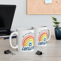 Personalised You are nothing short of amazing... pastel rainbow Quote Mug - Coffee Mug - Gift Mug - Cup Mug 11oz