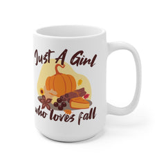 Just A Girl Who Loves Fall Mug, Fall Time Mug, Funny Coffee Mug, Boots Coffee Autumn Mug, Halloween Gift, Gift For Friend, Pumpkin