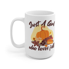 Just A Girl Who Loves Fall Mug, Fall Time Mug, Funny Coffee Mug, Boots Coffee Autumn Mug, Halloween Gift, Gift For Friend, Pumpkin