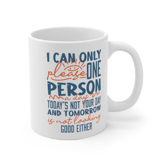 I can only please Quote Geometric Mug Cup White Ceramic Mug