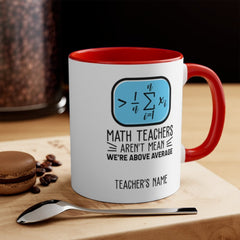 Math Teacher Travel Cup - Funny Teacher Appreciation Gift - Smooth Printed Design 11oz Accent Mug