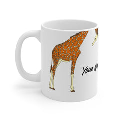 Giraffe Gift - Mug Personalized with Name - Cute Coffee Mug - Giraffe Lover Present - Birthday Gift Idea - Smooth Printed Design Mug 11oz