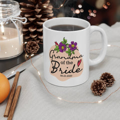 Grandparents of the Bride Gift - Personalized Wedding Mug Set- Ceramic Coffee Cups Available in Two Sizes Mug 11oz